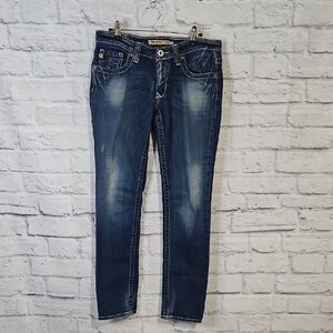 Big Star Women's Casey K Low Rise Blue Straight Leg Jeans